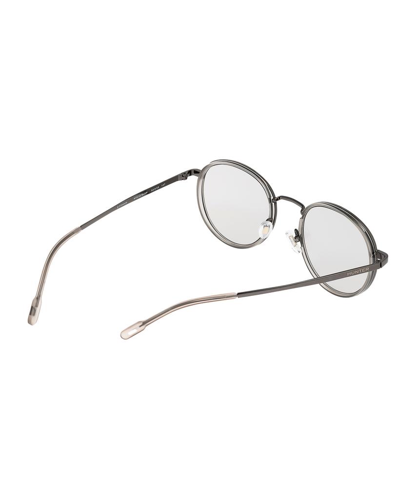 Heonteoaiweeo [Unisex] Round Titanium Sunglasses - Gray Htc32