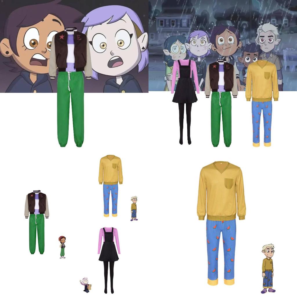 The Owl House Cos Space Cotton Ruth Green Pants Hunter Cosplay Costume