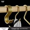 Aluminum Alloy S-Shaped Multifunctional Hooks for Scarves, Shawls, Bags, and Kitchen Items