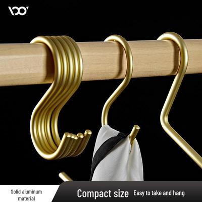 Aluminum Alloy S-Shaped Multifunctional Hooks for Scarves, Shawls, Bags, and Kitchen Items