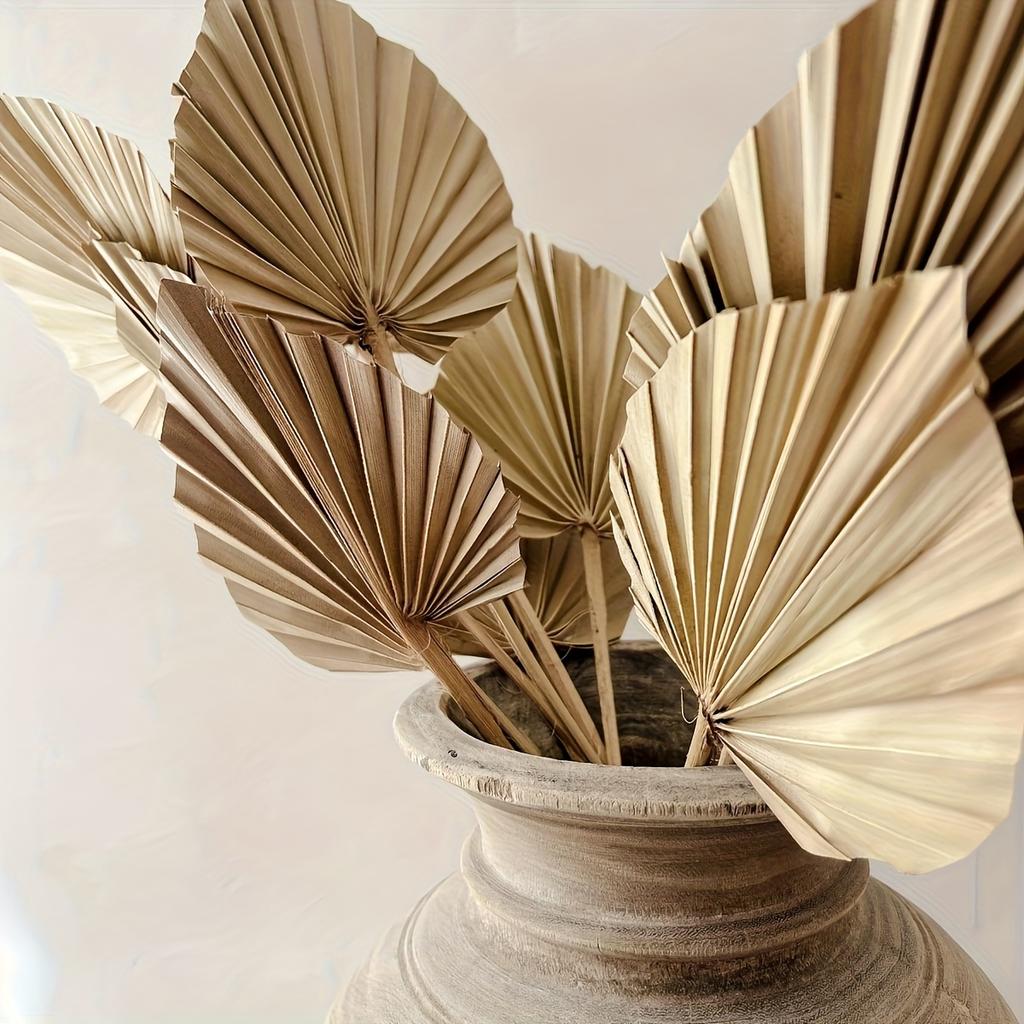 Abanico de hoja tropical bohemio, con tallos de flores, adecuado para jarrones, grandes decoraciones de boda bohemias, decoración del hogar, aniversarios