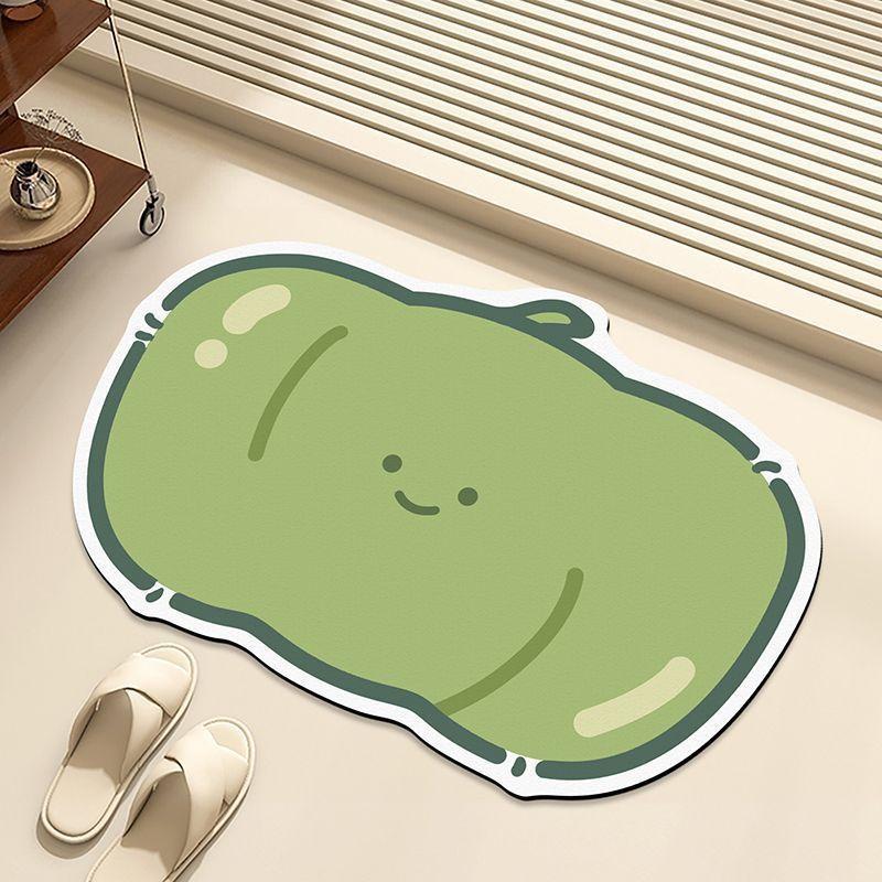 

Cute cartoon fruit and vegetable diatom mud cushion bathroom non-slip absorbent foot mat toilet door mat 40x60cm15.7x23.6in