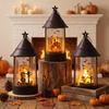 Halloween Decoration Electronic Candle Lantern Pumpkin Luminary Portable Castle Style Party Prop Decor