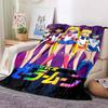 HD S-Sailor M-Moon Flannel Throw Blanket 3D Cartoon Print Soft Warm Lightweight Sofa Bed Cover Girls Bedroom Travel Decor Gift