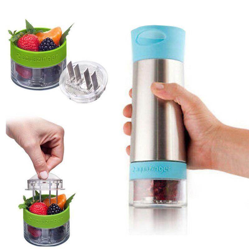 Aqua Zinger Flavor Infuser Flavored Water Bottle With Stainless Steel Design For Healthy Hydration
