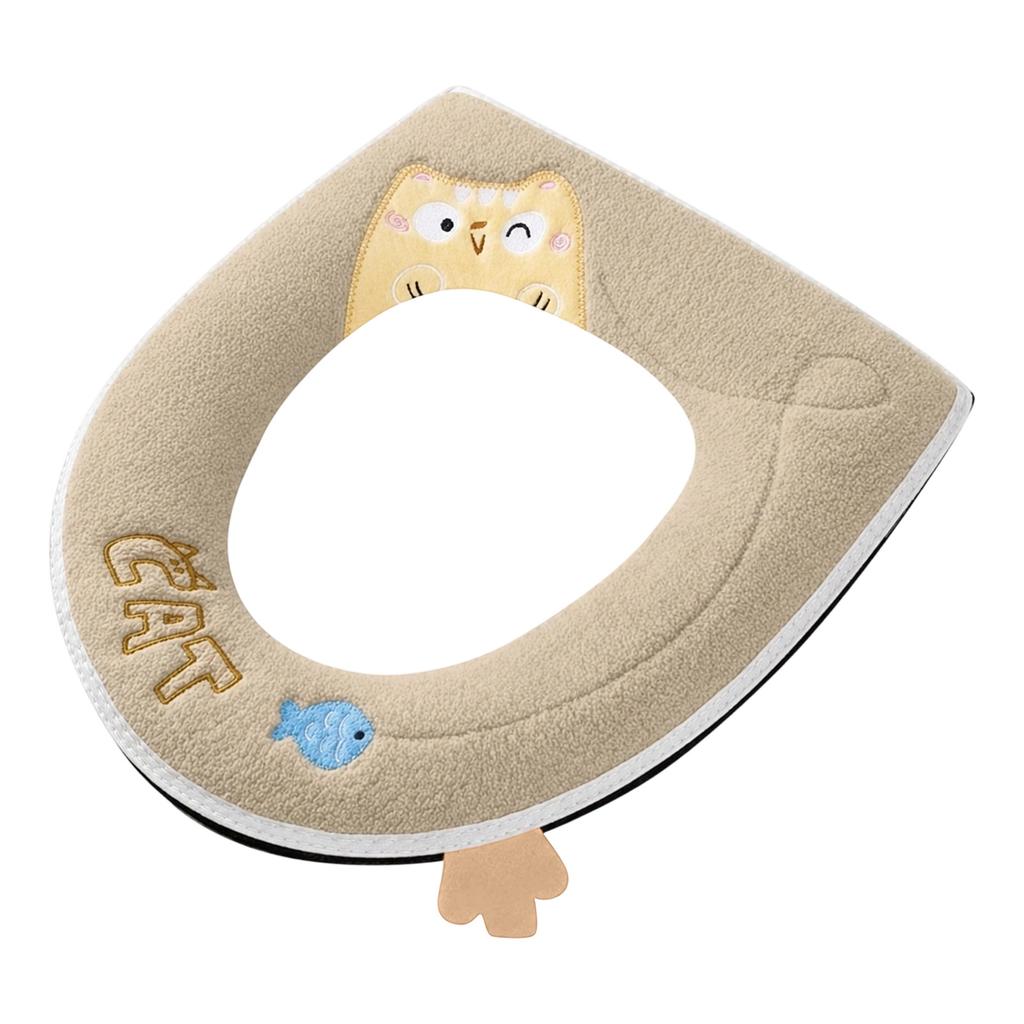 Toilet Cushion, Household Cute Toilet Cover, Seasonal Toilet, Thickened Zipper Toilet Gasket