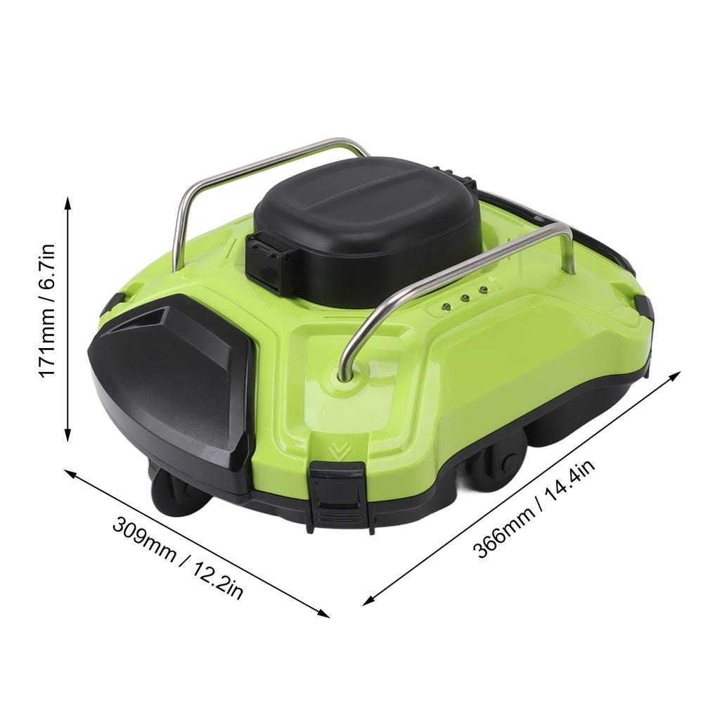 Cordless Robotic Pool Cleaner 360 Degree Powerful Cleaning Automatic Pool Vacuum Cleaner with Automatic Route Planning for Flat