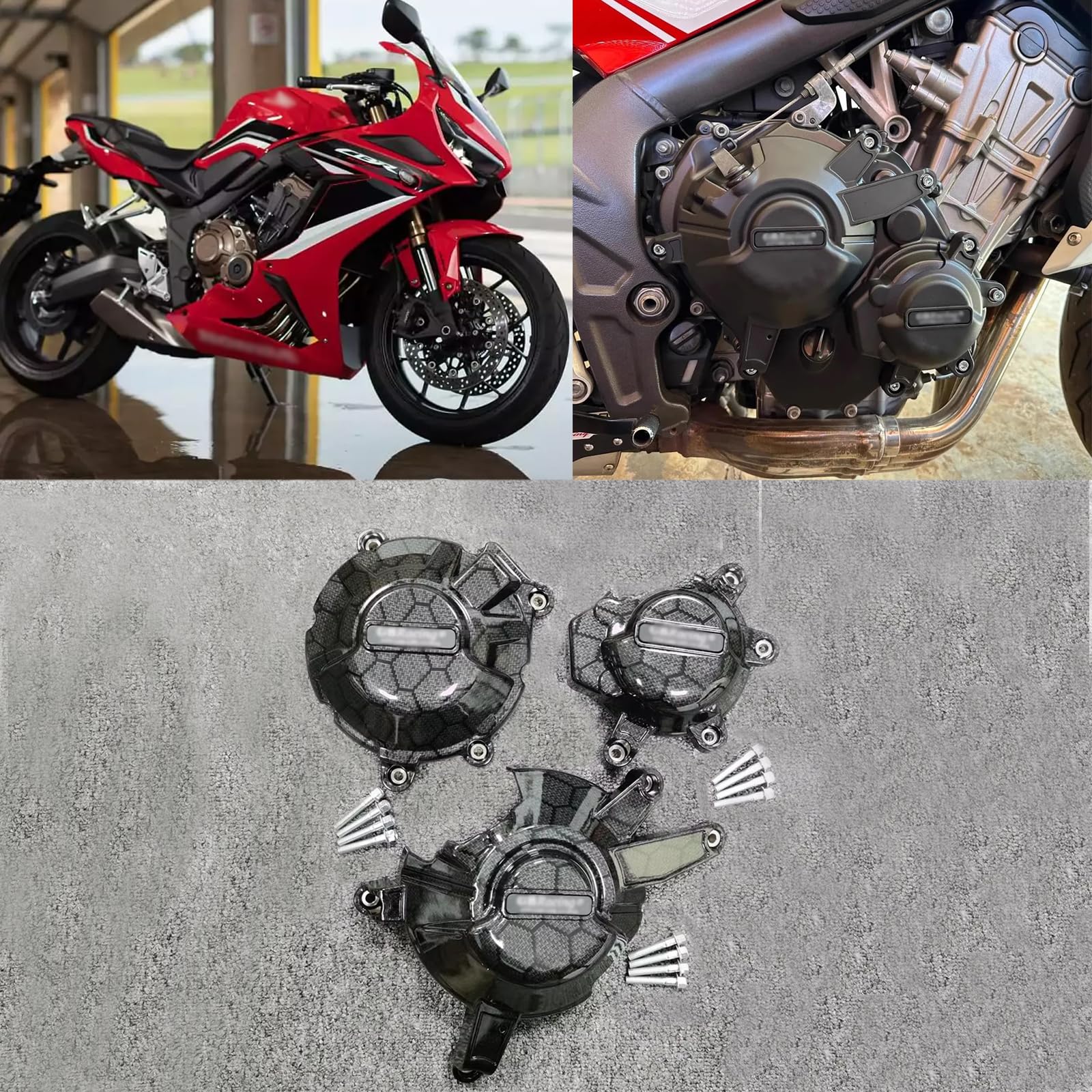 HUANGCJCJ ДЛЯ CB650R CBR650R 2023 Защита Картера Двигателя Статора Крышки Сцепления Мотоцикла Защитная Накладка от Падения