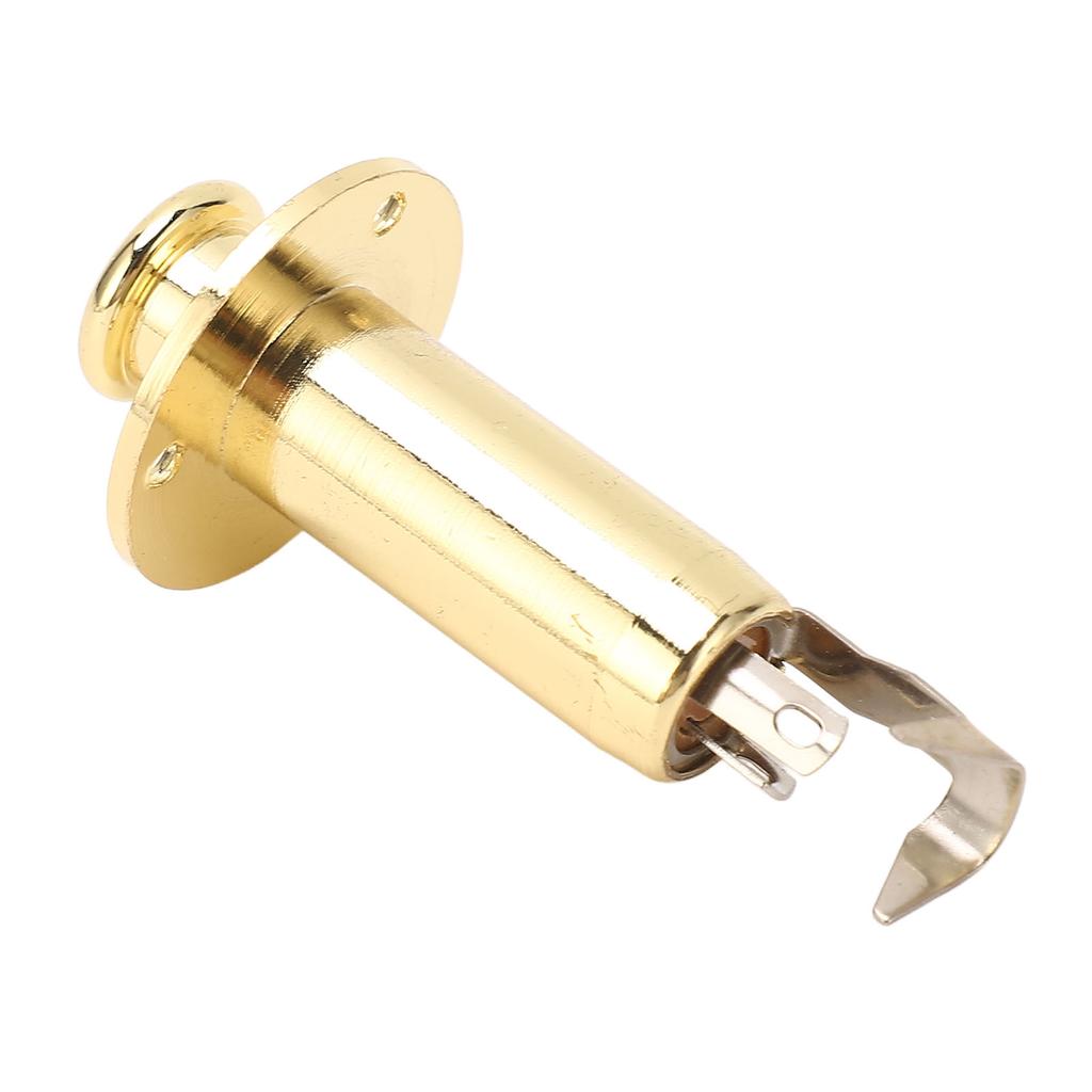 6.35mm Guitar Output Socket Metal Construction Endpin Pickup Socket for Acoustic Electric Guitars