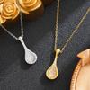 18K Gold-Plated Copper Zircon Water Drop Pendant for DIY Jewelry