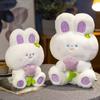 Adorable Hug Tulip Flowers Bunny Plushie Stuffed Cartoon Rabbits with Carrot Bread Strawberry Baby Appease Cuddly Doll Plush Toy St Practical Use