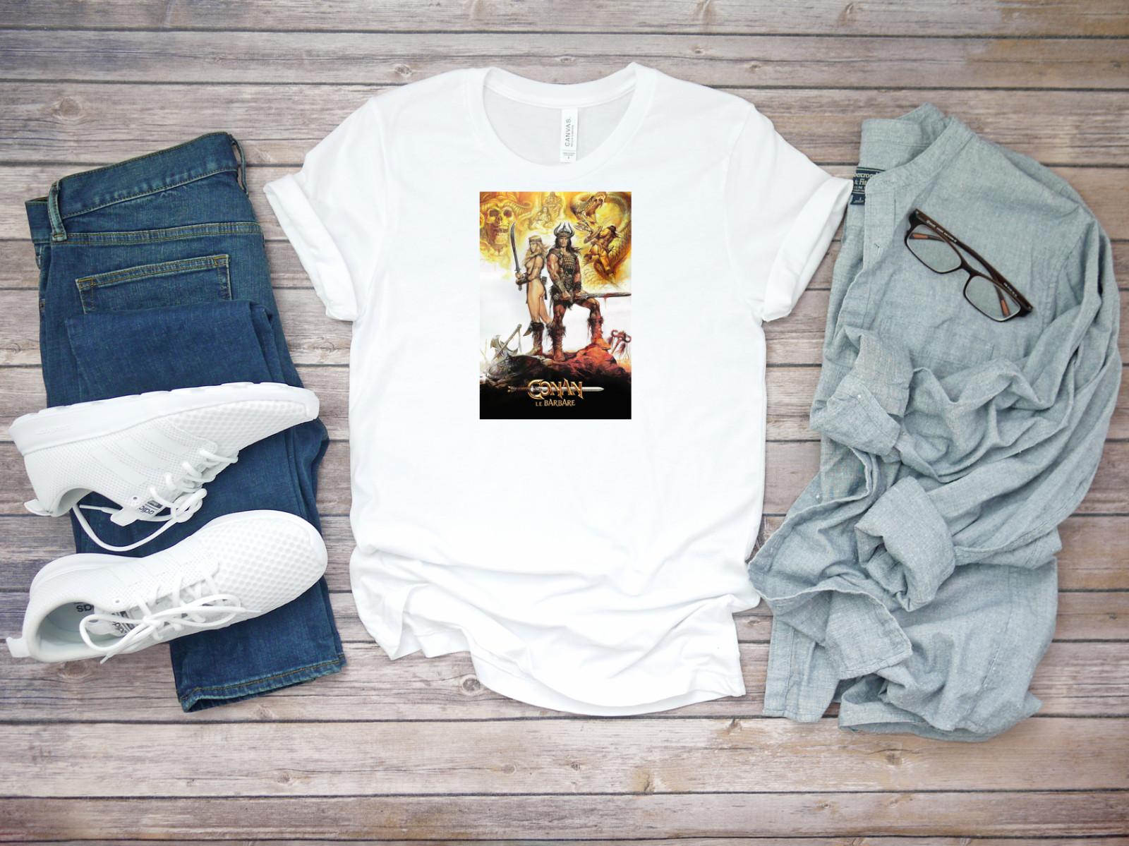 Conan The Barbarian Movie Short sleeve White Men T-shirt K062 XXL