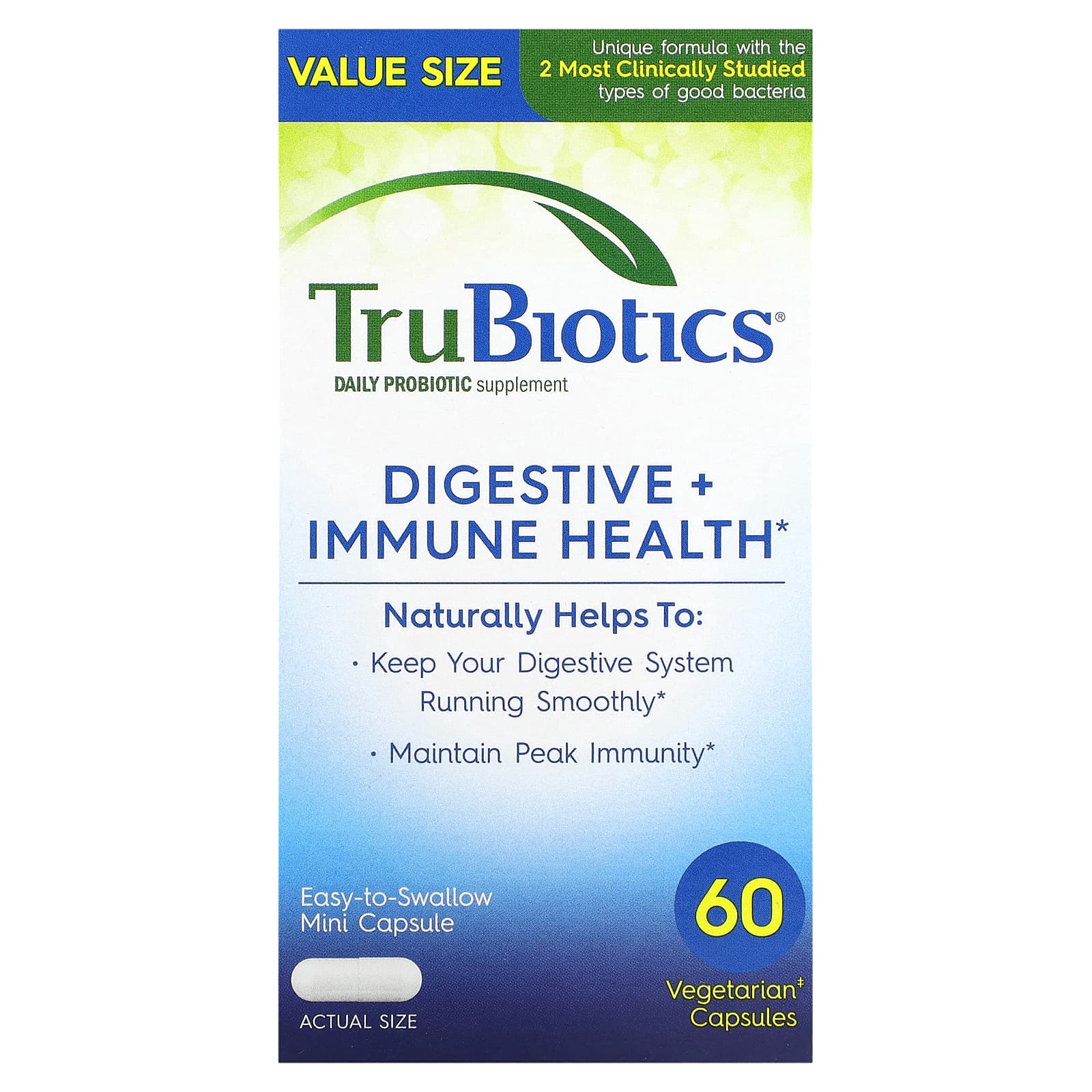 

Digestive and Immune Health, Veggie Capsules 60