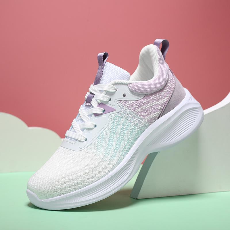 Women's Shoes Running Shoes 2025 Autumn Students Lightweight Breathable Fly-woven Casual Shoes Women's Travel Shoes Sports Women