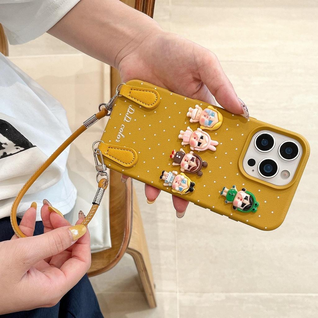 3D Crying Baby Doll iPhone 17 Pro Max Case with Lanyard, Fits Models 13-15, High-End Design.