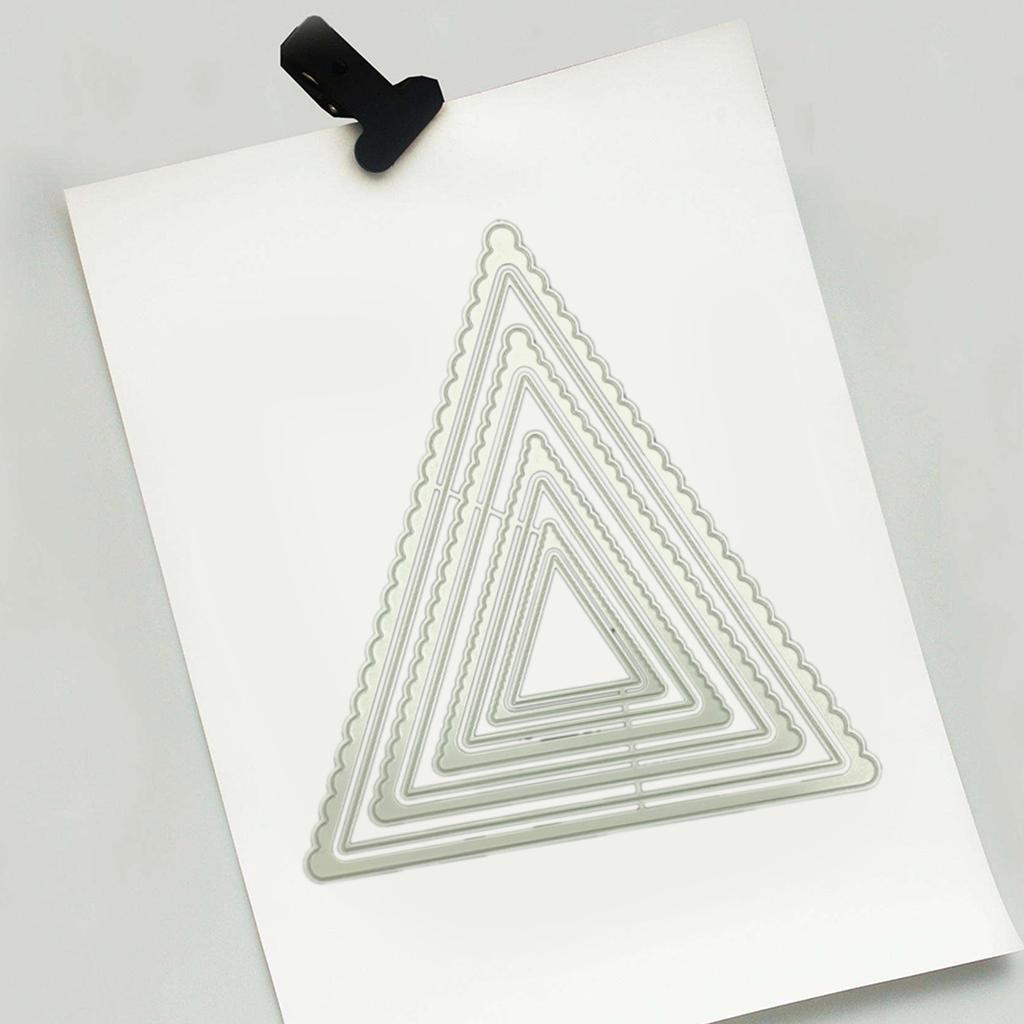 Nesting Triangular Cutting Dies Laciness Die Cuts 4.72'' x 4.37'' for Greeting Card Making DIY Scrapbooking Album Craf