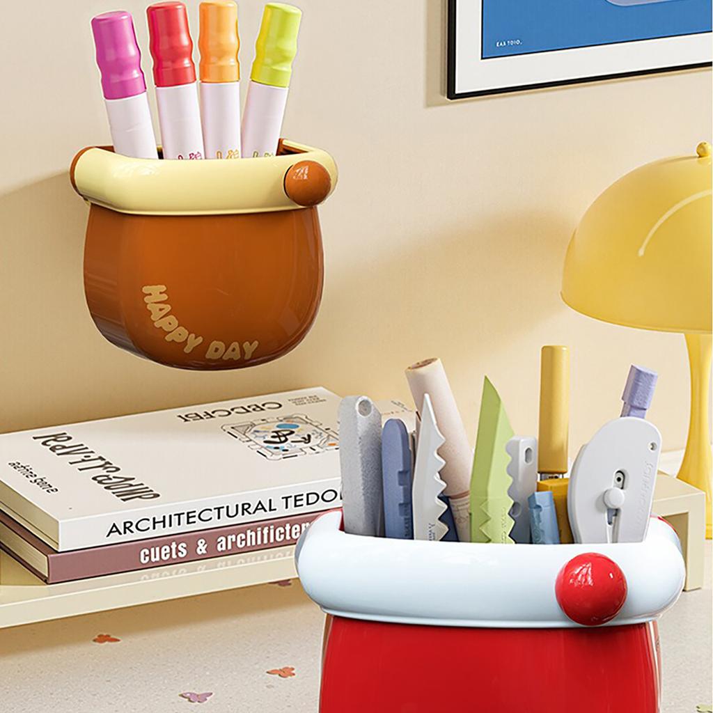 Refrigerator Magnetic Storage Box Punch-free Wall Mounted Dopamine Fridge Sundries Container Desktop Pen Holder