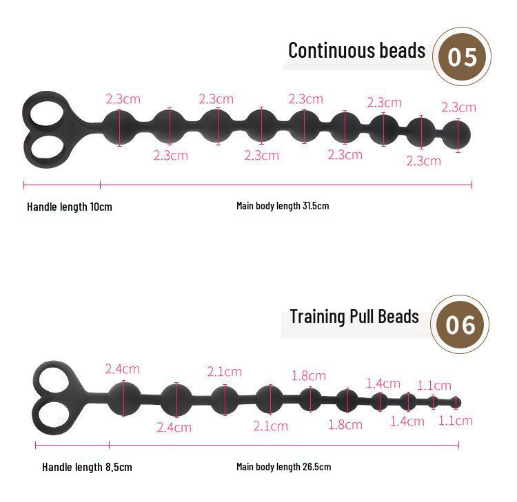 Versatile Extra-Long Anal Plugs: Large-Size Beaded Masturbators for Men and Women, Adult Toys