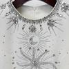 Elegante Vestido de Noite Longo 2026 com Bordados e Pedras Strass