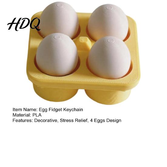 Novelty Holiday Gift 3D Printed Keyboard Fidget Toy Egg Carton Clicker Toy with Clicky Feel Desktop Ornament Keychain for Adults Work Desk Backpack