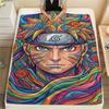 Decorative Naruto Flannel Blanket Print Warm Comfortable Throw for Sofa Bed Chair Travel Picnic Use Cool Ninja Art -Xin