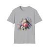 Floral Bird T-Shirt - Nature Lover Gift, Summer Style, Casual Wear, Eco-Friendly