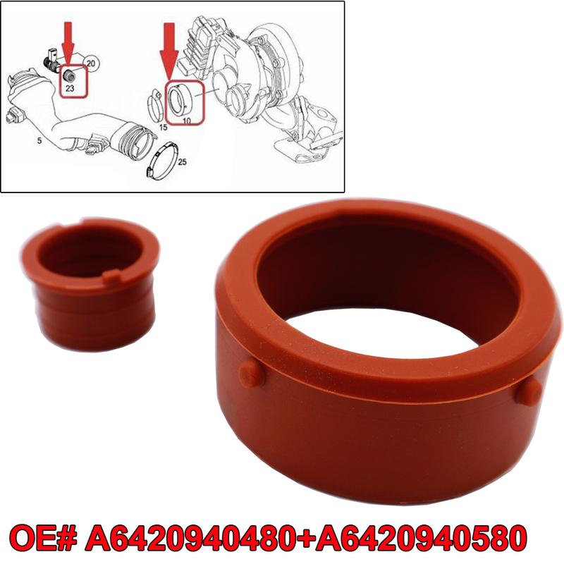 Car Rubber Turbo Engine Breather Intake Seal Kit Auto Pistons Vehicle Accessories Suitable For Mercedes-Benz Om642 A6420940080