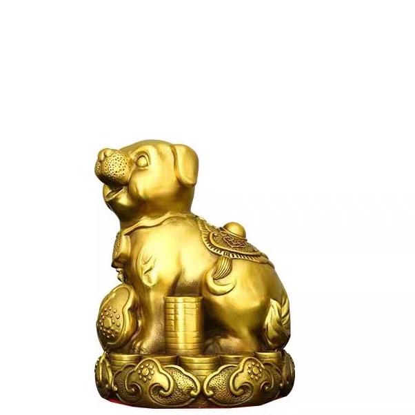12 Chinese Zodiac Animal Figurines Set Pure Copper Rat, Ox, Tiger, Rabbit, Dragon, Snake, Horse, Goat, Monkey, Rooster, Dog,Pig