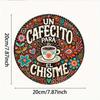 Vintage Rond Metalen Wandkunst 8 inch Spaanse Koffie Decor Bord Un Cafecito Para El Chisme