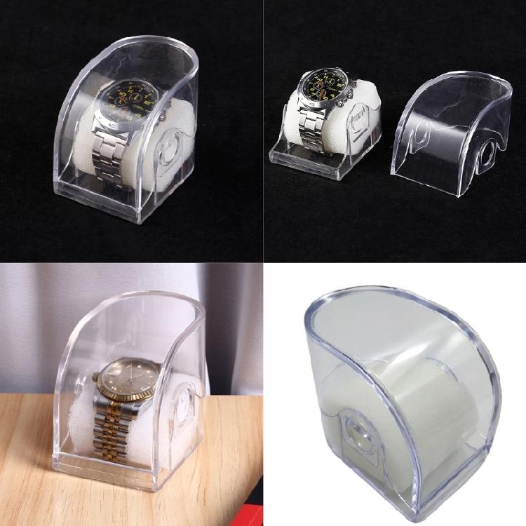Dammavvisande Akrylklockdisplayfodral Transparent Skyddslåda för Att Organisera och Visa Armbandsur Smyckeshållare