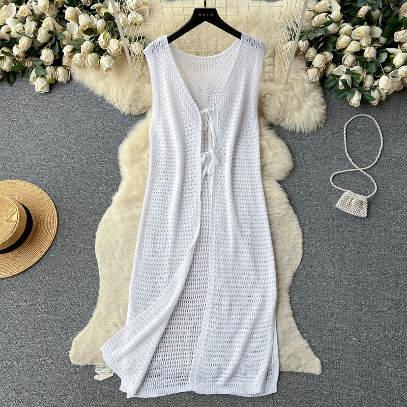 

Retro Summer Chic Stylish Dress Shawl White One size