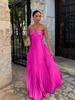 Newest Summer Pure Color Ribbed Sling Camisole Sleeveless Dress