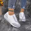Large-sized White Sneakers, Women's Shoes, Flat Sneakers, New Spring 2025 Korean-style Fashionable Sports Shoes, Versatile and Lightweight