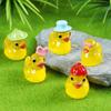 Luminous Cartoon Duck Keychain Pendant - Creative Resin Street Figurine Mini Accessory