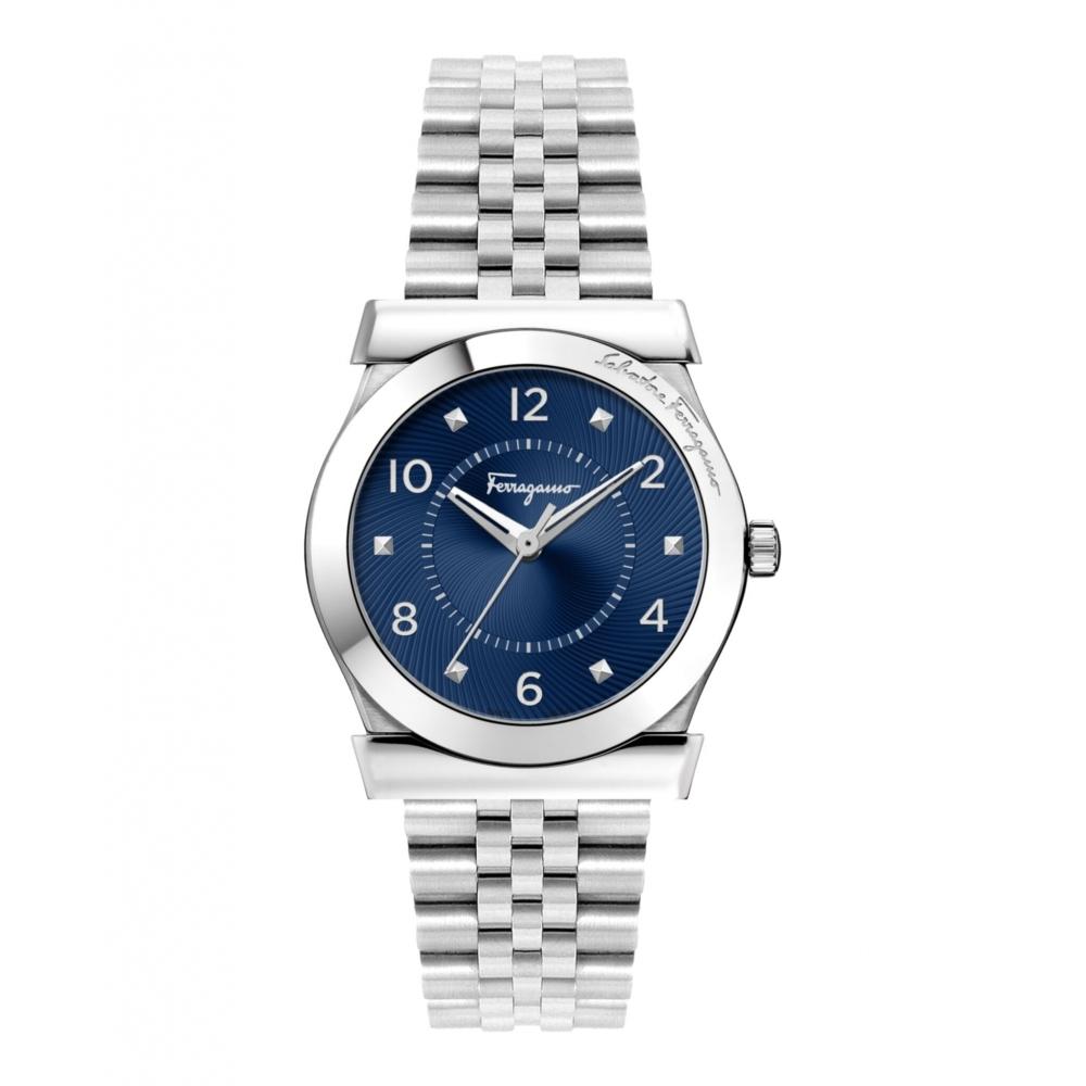 

Salvatore Ferragamo Vega Bracelet Watch Silver Stainless Steel Blue