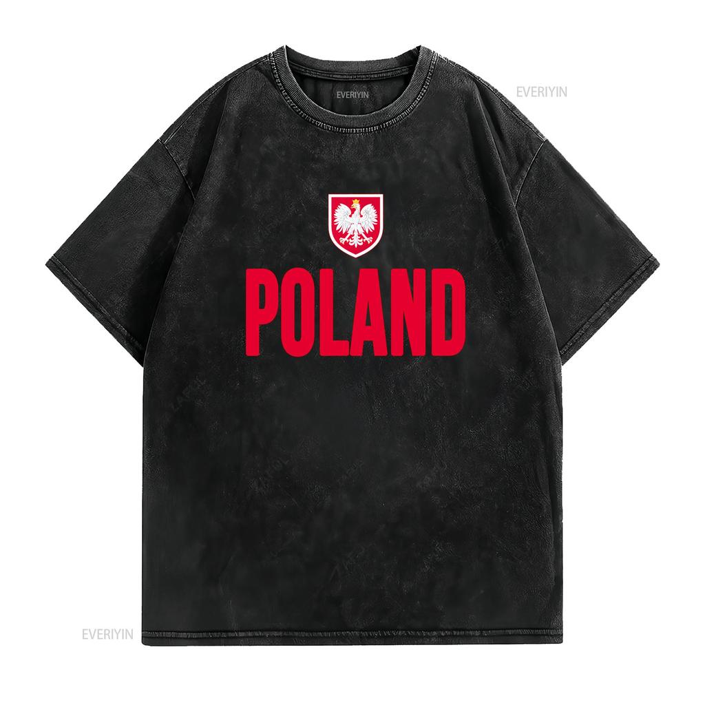 Poland T shirt Polska Polish Flag Souvenir Love vintage Washed designer clothes graphic fashion Breathable homme streetwear