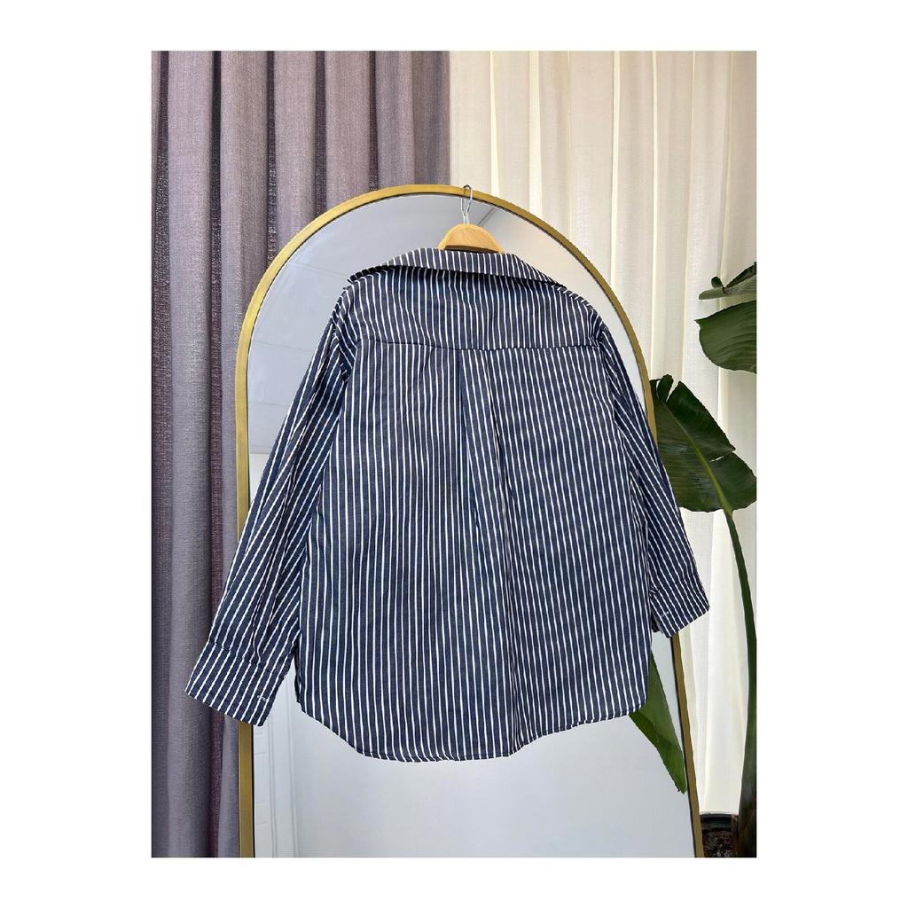 Striped Oversized Women's Shirt