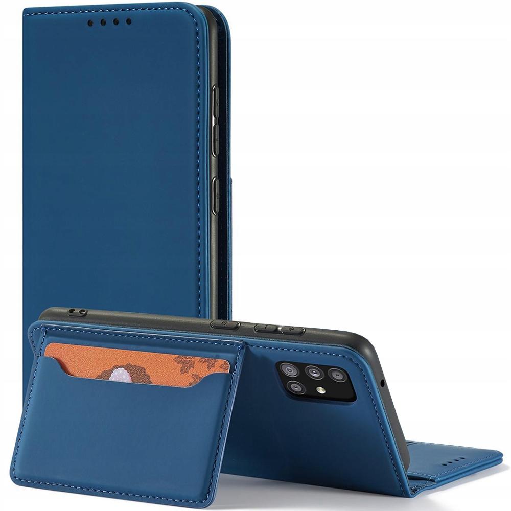 Magnet Card Case Etui Do Xiaomi Redmi Note 11 Pro Pokrowiec Portfel Na Karty Kartę Podstawka Niebieski