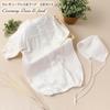 Cream De Coco Baby Dress with Jacquard Ribbon and Set for Crotch Perfect for Casual and Perfect for Hospital Shrine and Baby Cool and for and Product