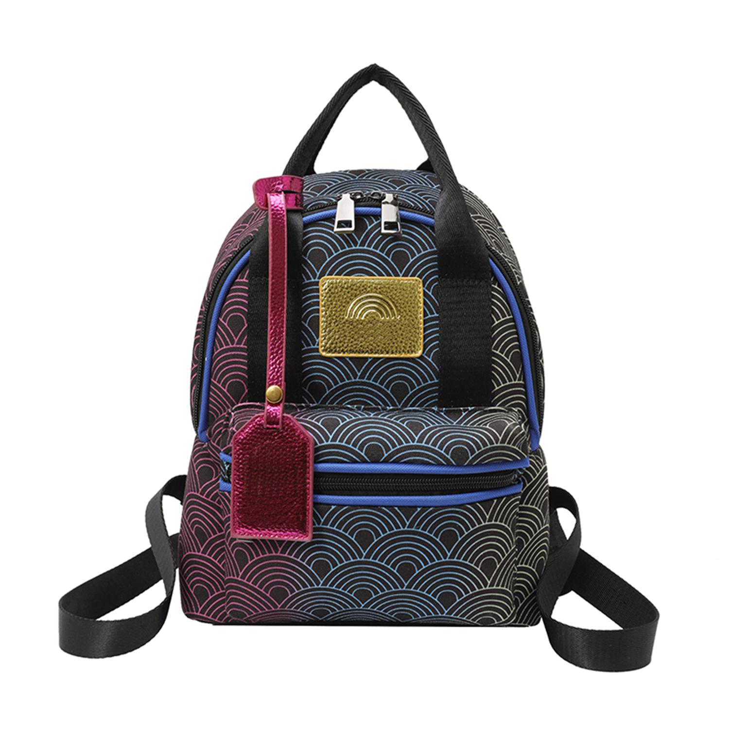 

Women s K-G Gradient Stitching Fashion Travel Backpack Crossbody Bag Ladies Large Capacity Leisure Knapsack Laptop Bag Small