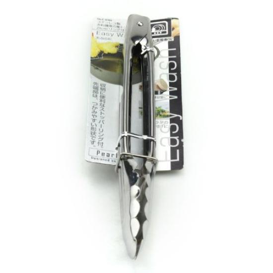 PEARL METAL Easy Wash Stainless Steel Cooking with Made In Multi-Purpose Tongs, 24cm, Rings, Japan, C-8703
