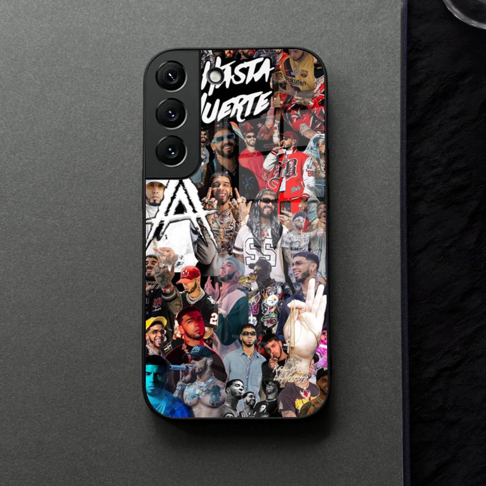 A-Anuel AA Phone Case Glass For Samsung Galaxy S21 S26 S25 S22 S20 S24 S23 Ultra Fe Plus A16 A34 A54 A24 Coque