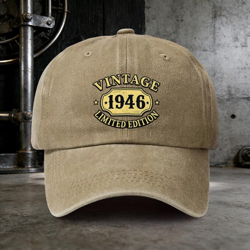 1 Vintage Washed Hat, A Must-Have Baseball Cap For Men'S Travel From The Vintage Limited Edition 1946, A Fashionable Daily Wear