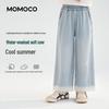 MOMOCO Girls' Summer Thin Cropped Denim Jeans