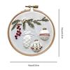 Christmas Cross Stitch Embroidery Kit Includes Hoop Cloth Threads Handmade Sewing Art Craft Kit DIY Embroidery Kit for Beginners