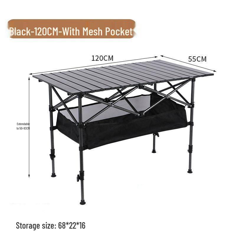 Height-Adjustable Portable Outdoor Picnic Table and Chair Set