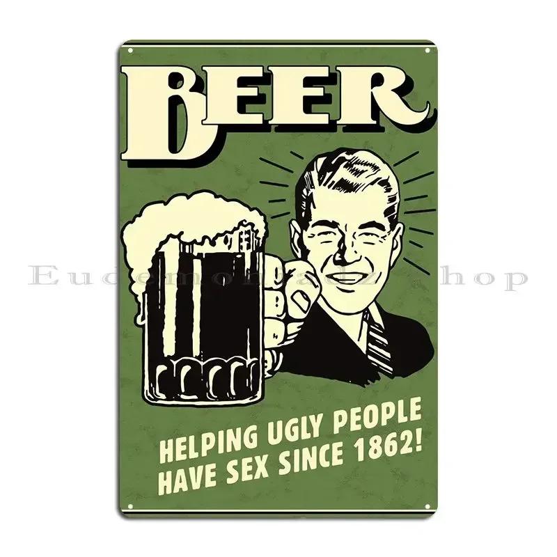 Funny Beer Poster Metal Plaque Poster Living Room Cinema Customized Vintage Garage Tin Sign Poster 20x30cm(7.8x11.8inch)