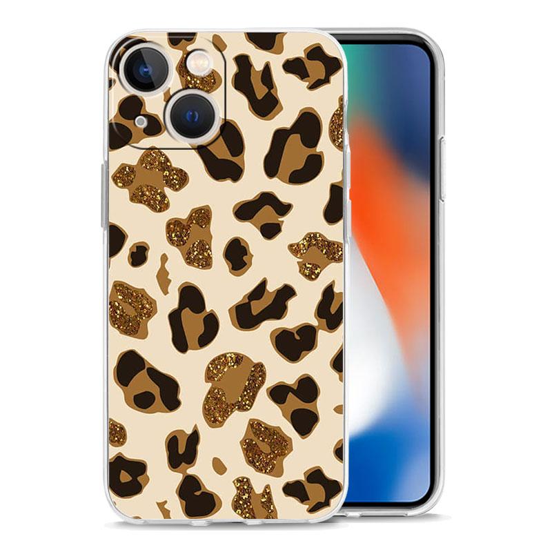 Phone Case For iPhone 17 Air Cases iPhone 16 15 12 13 14 Pro Max SE 7 8 Plus iPhone11 Clear Cover Fashion Tiger Leopard Print