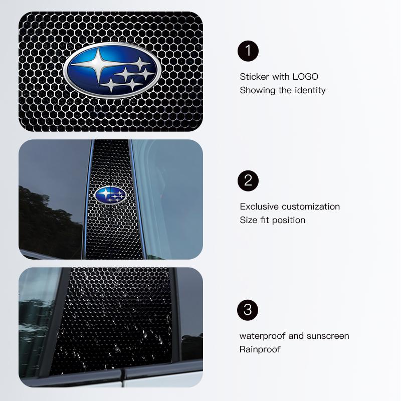 Car Stickers B-Pillar Center Column Decoration Cover PET Decal Auto Accessorie For Subaru STI XV Forester BRZ Impreza Mpreza WRX ysi8