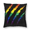 Rainbow Bear Paw LGBT Print Pillow Cover Gay Pride Rainbow Flag Cushion Cover  for Living Room Home Decor